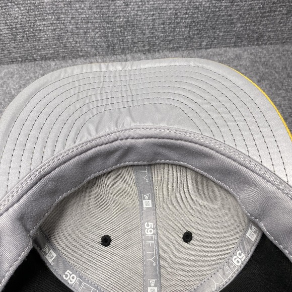 Pittsburgh Steelers Hat Cap Fitted Mens 7 1/8 Black Yellow NFL Football New Era - Picture 7 of 9